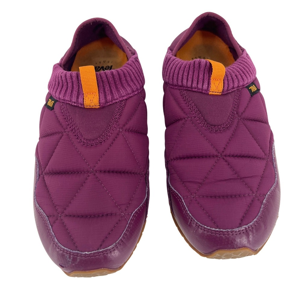 Teva Ember Moc Shoes Womens 7 Purple Quilted Slip On Sneakers 1018225 - Picture 2 of 8